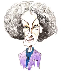 Margaret Atwood, écrivaine et poétesse canadienne (née en 1939); caricature